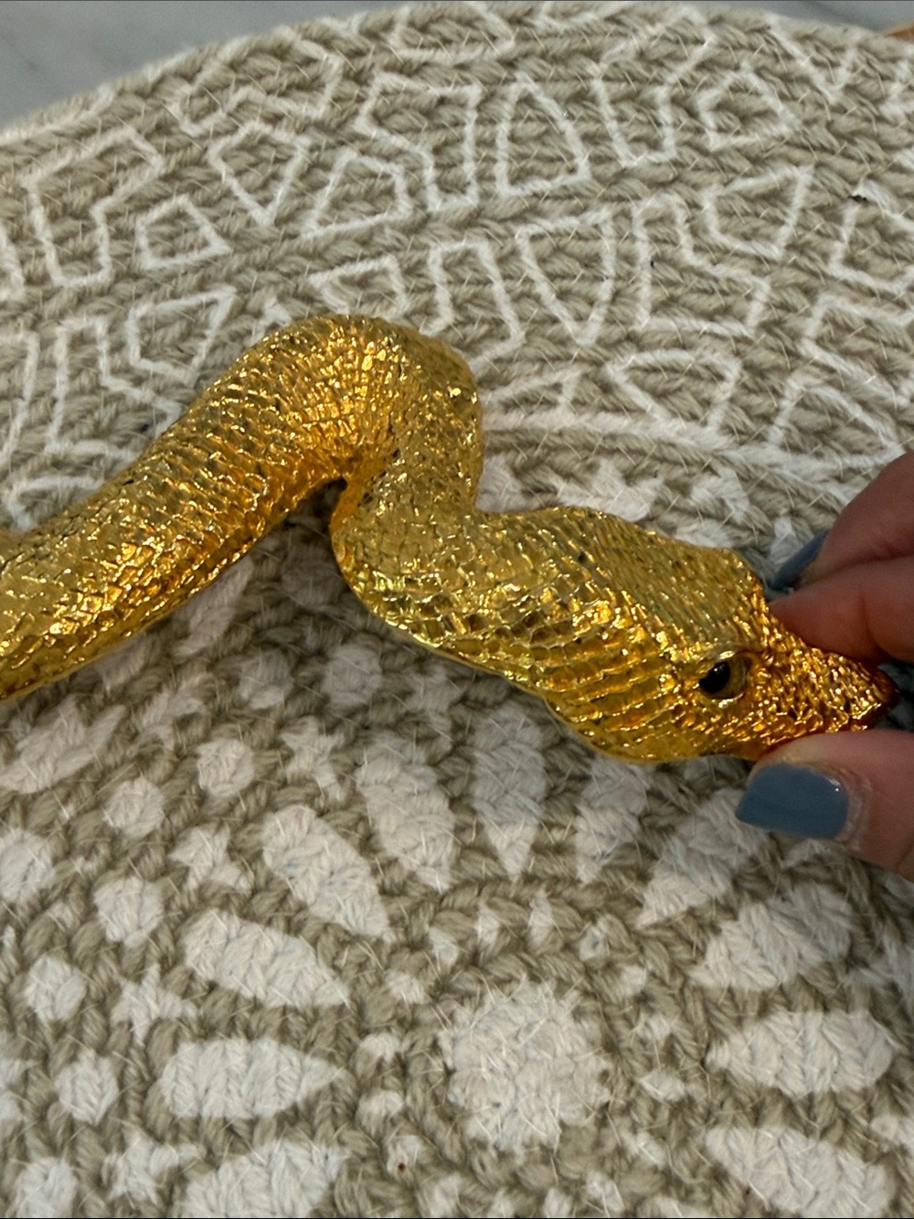 Coro Gold Metallic Snake Accent Belt